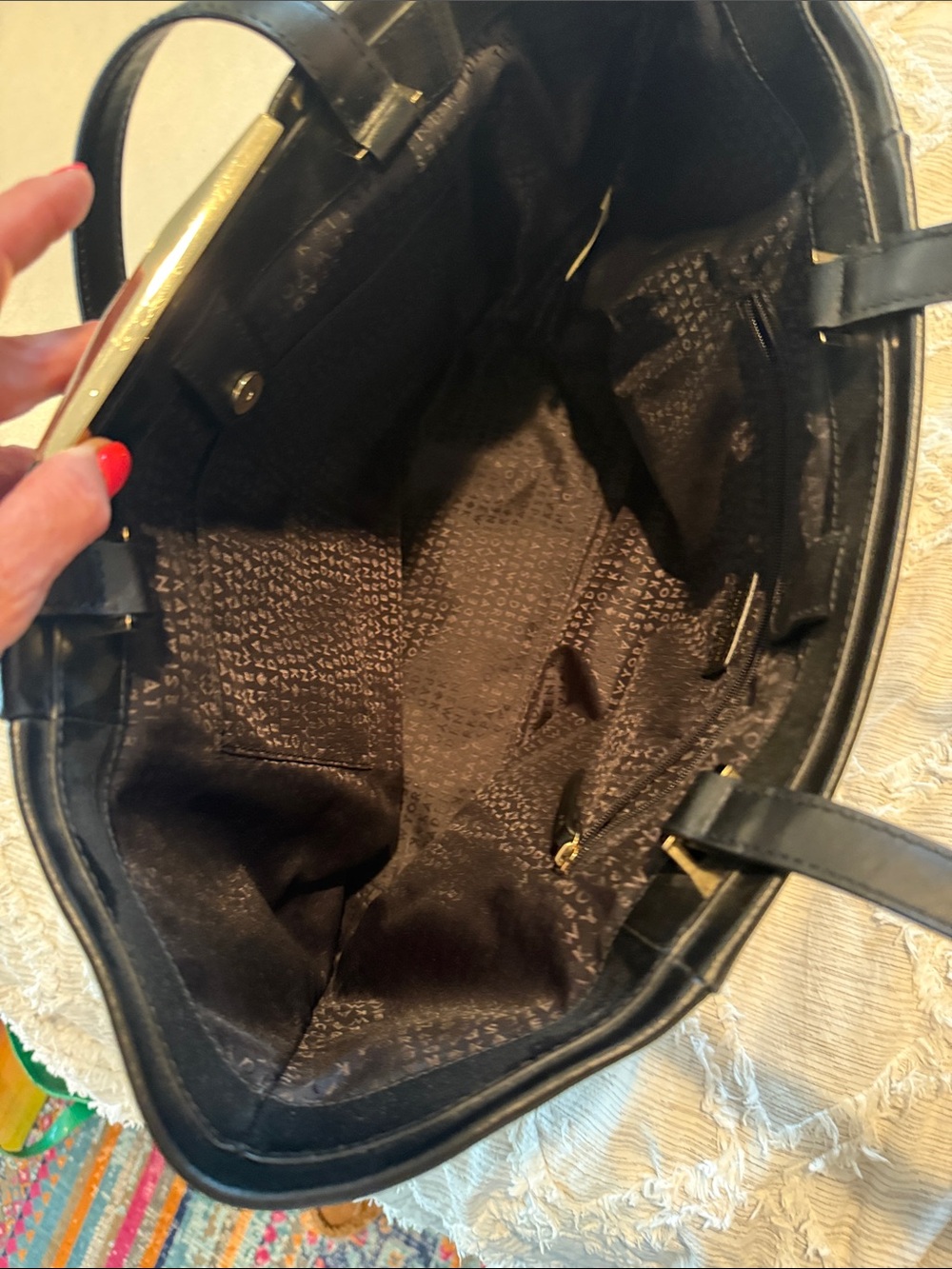 kate spade Black Leather Tote Bag - Picture 2 of 4